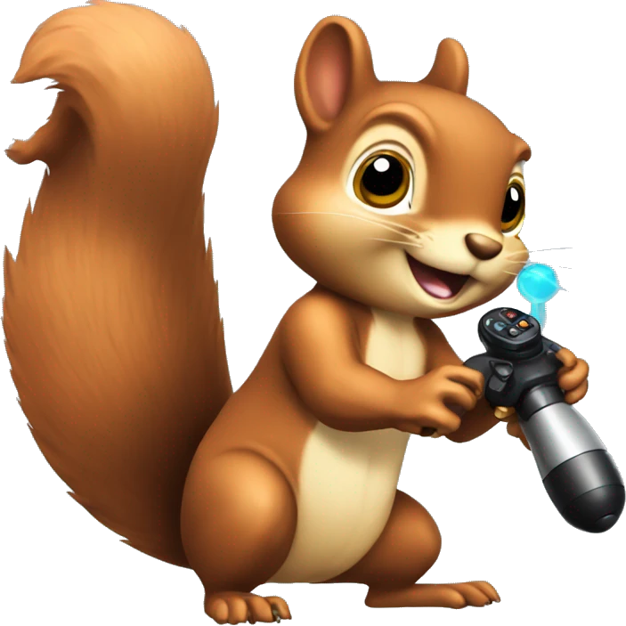 Squirrel with a joystick emoji