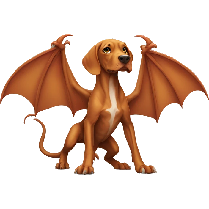 Vizsla fighting dragon emoji