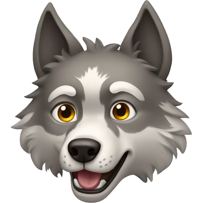 crazy wolf emoji
