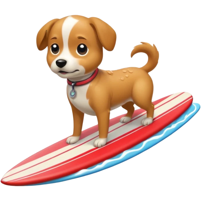 Dog surfing  emoji