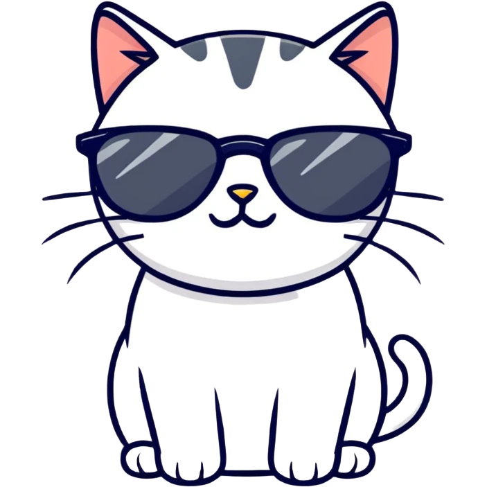Cat with sunglasses emoji