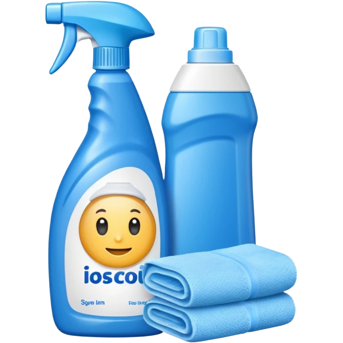 cleaning product and rag emoji