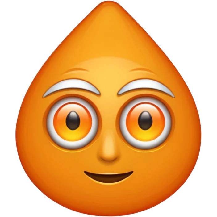 Ojo turco color naranja emoji
