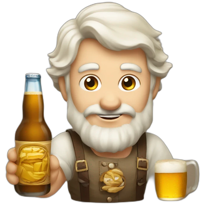 Nain qui boit une biere emoji