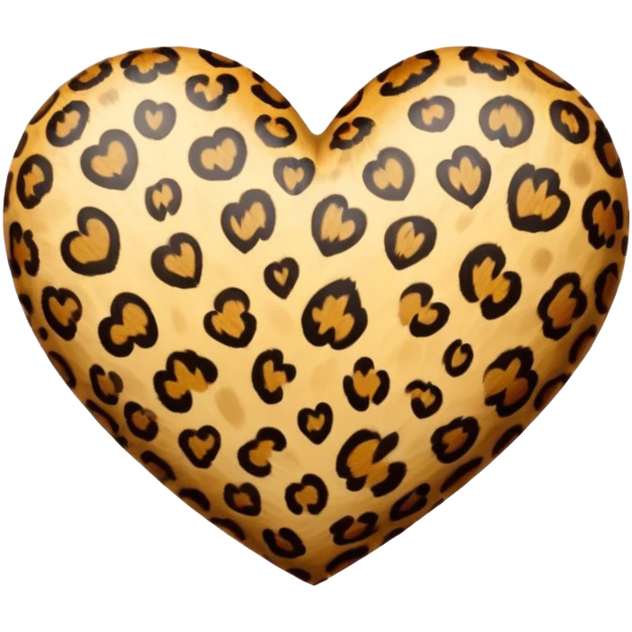 Leopard print heart emoji