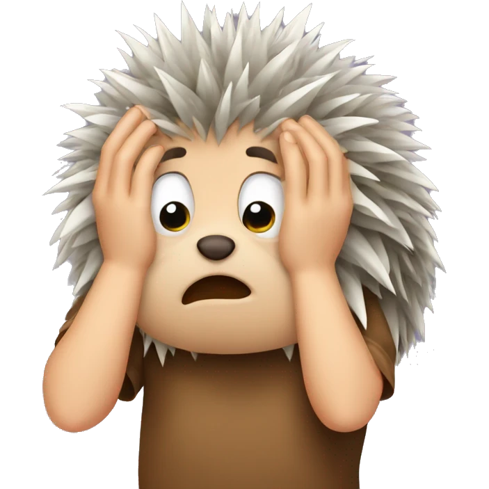 hedgehog facepalm emoji