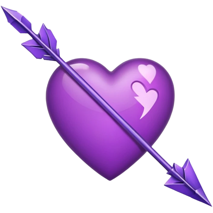corazón morado flechado emoji