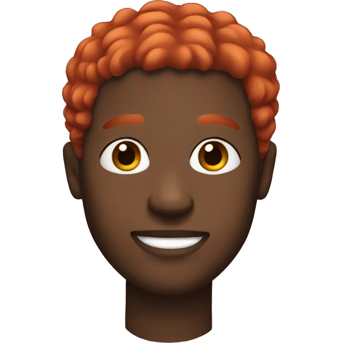 Black guy red hair emoji