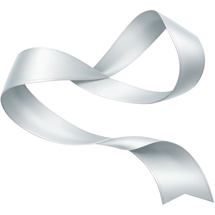 create a white ribbon banner emoji
