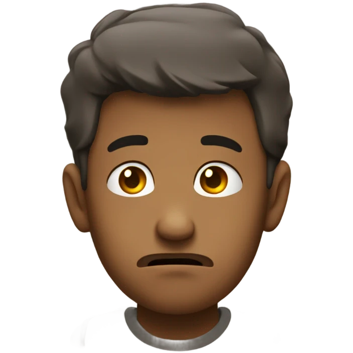 keep this character and change emotion to sad emoji
