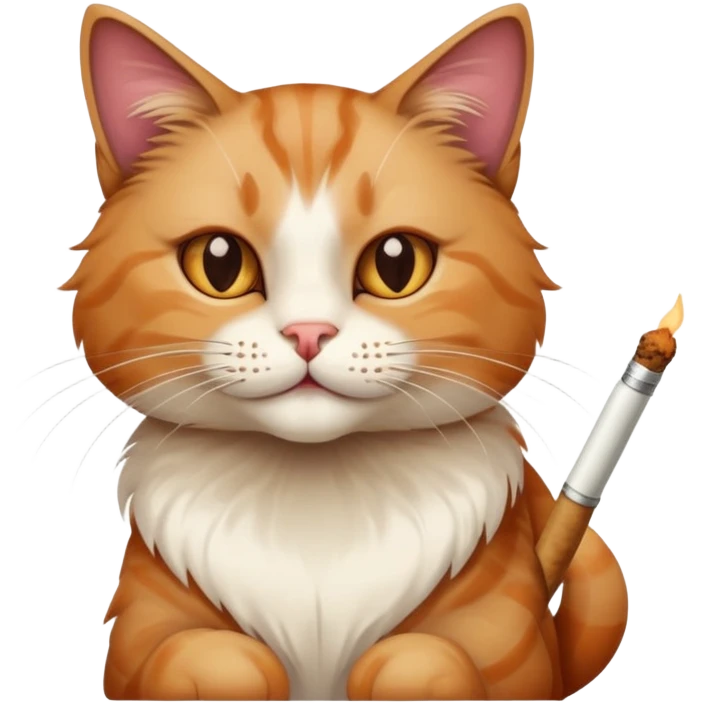 Cat with joint emoji