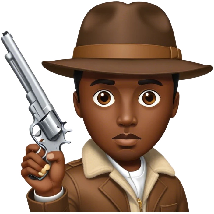P diddy wearing a hat with a gun  emoji