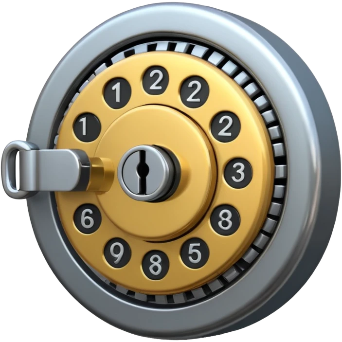 combination lock emoji