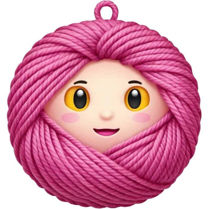 Pink yarn emoji