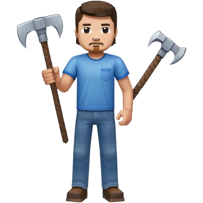 full body Steve from Minecraft emoji