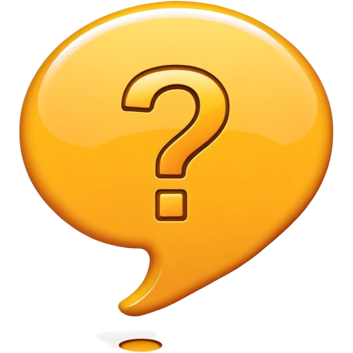 question mark inside a speech bubble emoji
