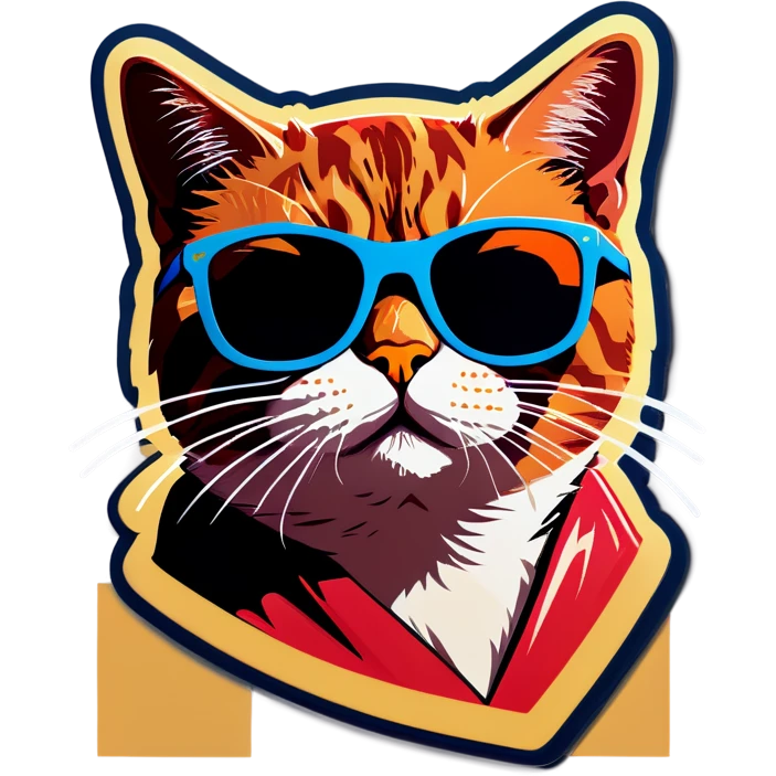 Cat with sunglasses emoji