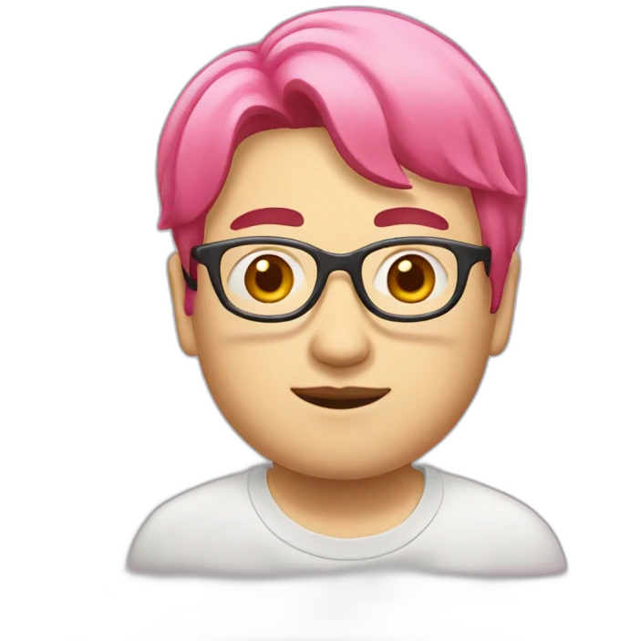 pinkhair-fat-japanese-man-redspectacle emoji