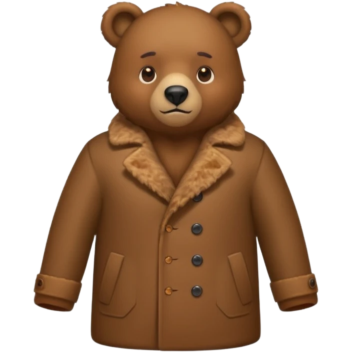 bear wearing coat emoji