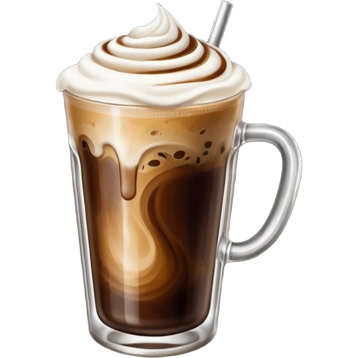 Cold coffee with foam  emoji