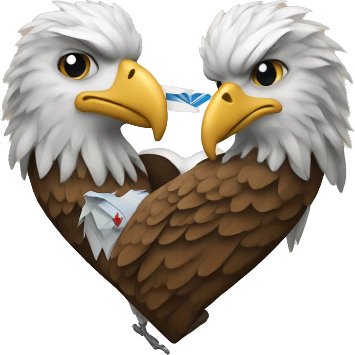 Heart with eagle and mail  emoji