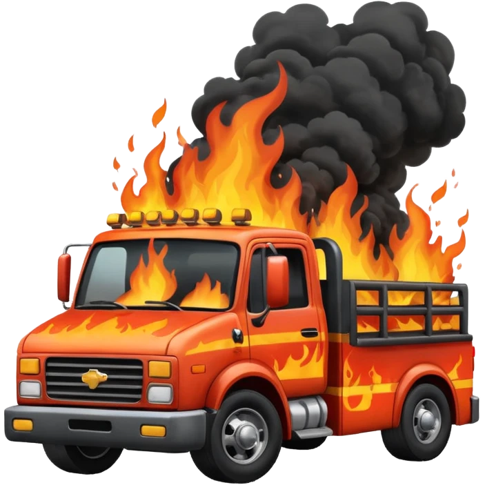 Burning truck emoji