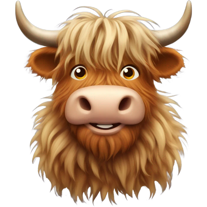 Highland cattle cow emoji