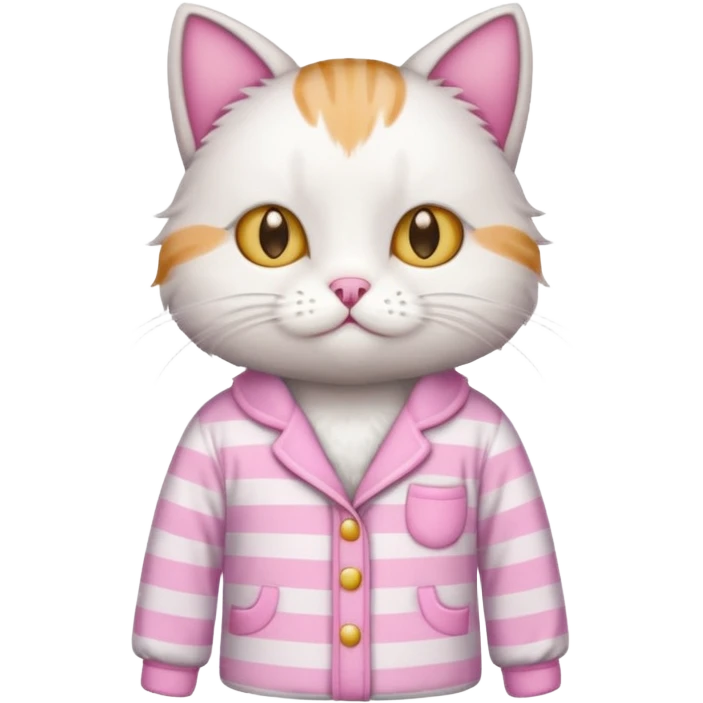 Cat wearing pjs emoji