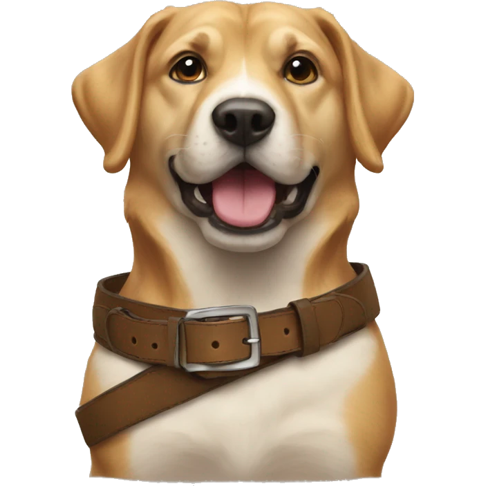 the belt on the dog emoji