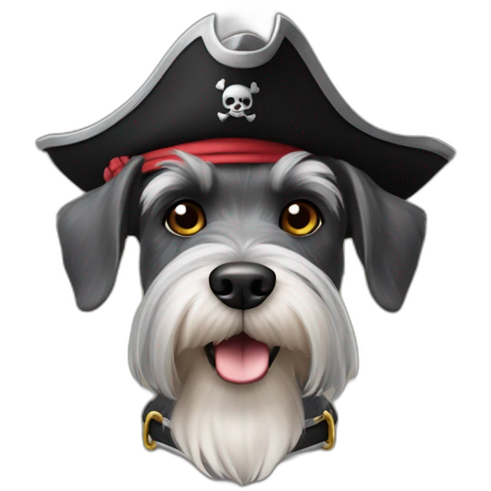 Schnauzer pirate emoji