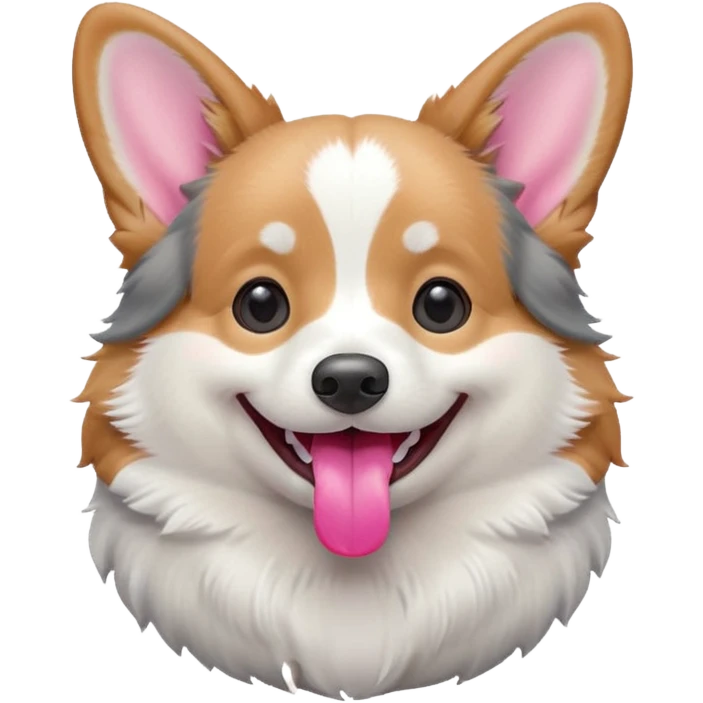 Серый корги emoji