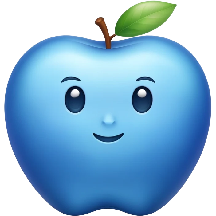 blue apple emoji