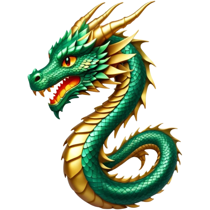 cinematic-noble-dragon-portrait-emoji,-poised-and-majestic,-with-a-sinuous,-elongated-body-covered-in-intricately-detailed,-shimmering-scales-in-hues-of-emerald-and-gold,-and-piercing,-fiery-eyes-that-reflect-ancient-wisdom; emoji