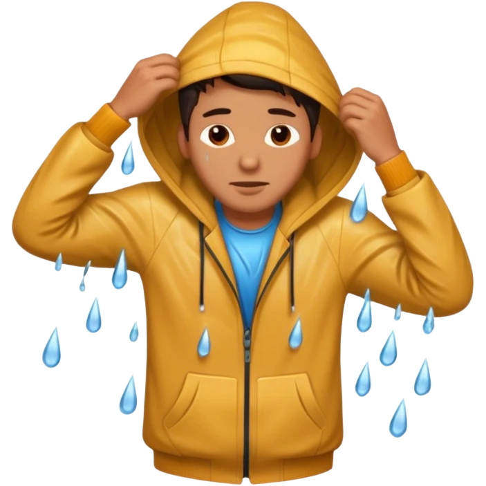 man caught in the rain emoji