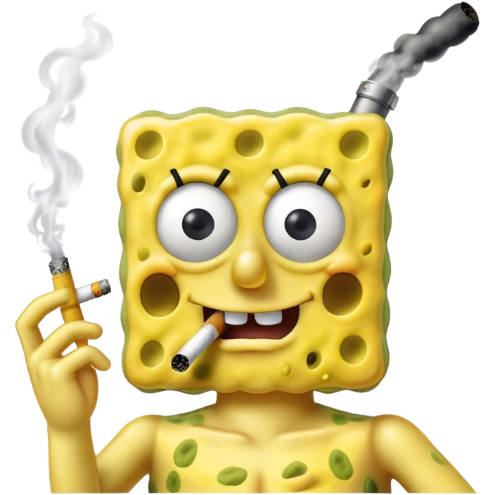 Sponge bob smoking  emoji