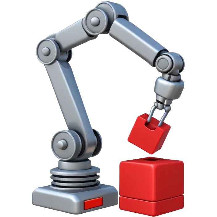 robot arm which is picking block emoji