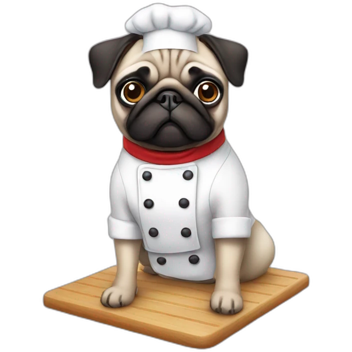 Pug chef  emoji