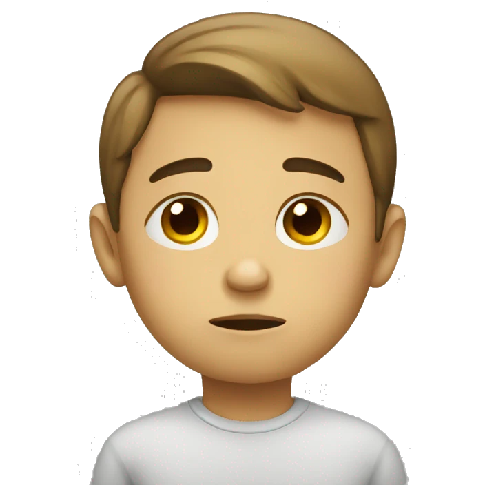 sad kid emoji