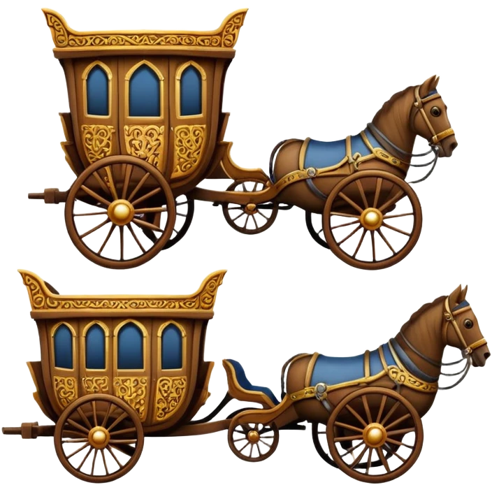 medieval carriages emoji