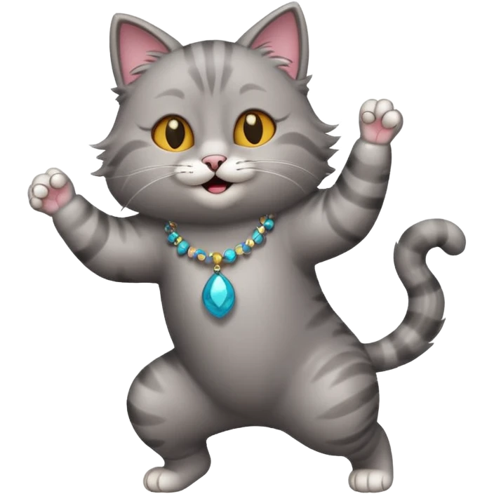 a cat dancing emoji