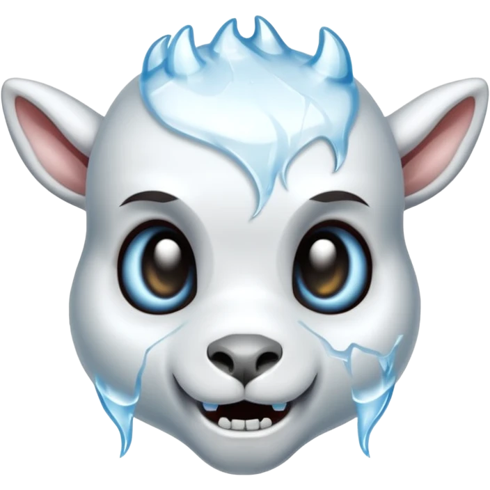 The ice skull The ice skull of a baby goat emoji