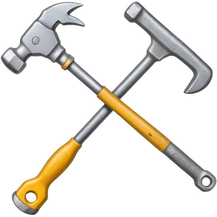 grey spanner tool and hammer emoji