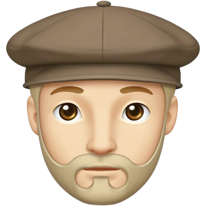 Medieval male wool flat cap with sturdy brim
 emoji