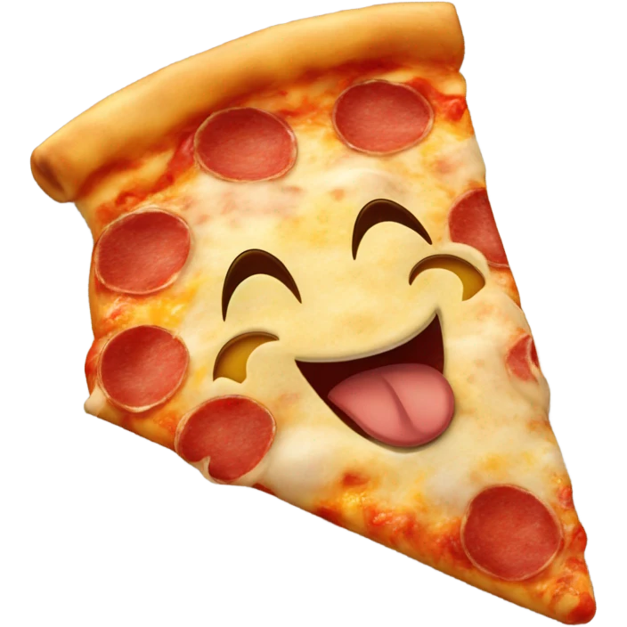 Pizza which a smile emoji
