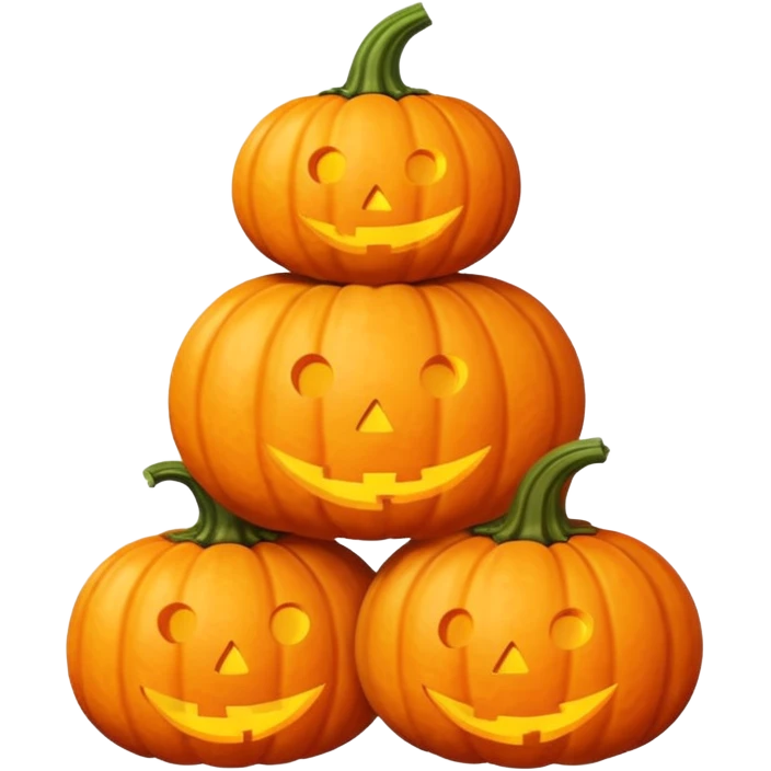 Pumpkin Stack – Three pumpkins stacked like a tower emoji