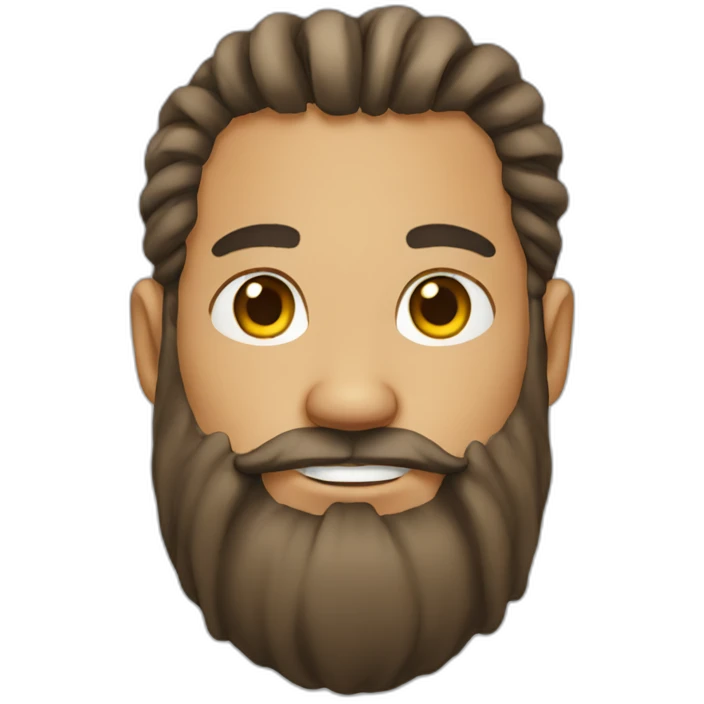 man bun with beard emoji