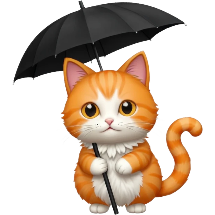 cat holding an umbrella emoji