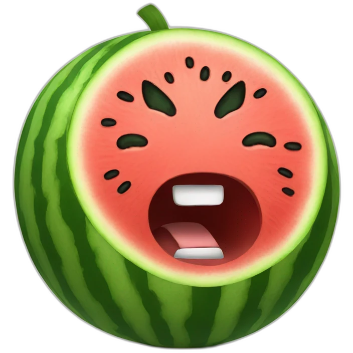 angry watermelon emoji