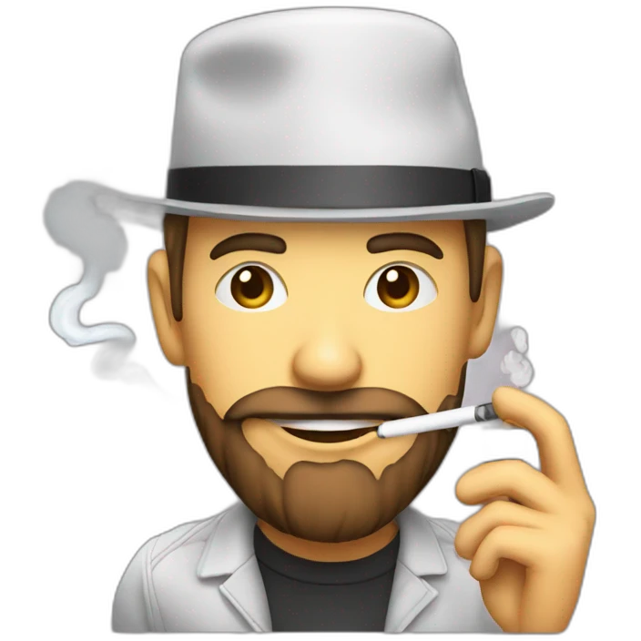 Vaper with vape emoji