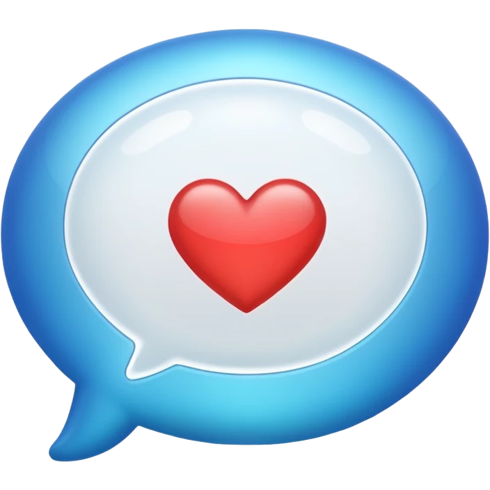 chat bubble with a heart inside emoji